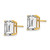Image of 11mm 14K Yellow Gold 10x8mm Emerald-cut Cubic Zirconia Earrings