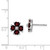 Image of 9mm Sterling Silver Rhodium-plated Garnet Flower Post Earrings