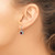 22mm Sterling Silver Rhodium-plated Garnet Small Heart Earrings