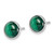Image of 8.52mm Sterling Silver Rhodium-plated 7mm Malachite Post Earrings