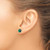 Image of 8.52mm Sterling Silver Rhodium-plated 7mm Malachite Post Earrings