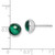 Image of 8.52mm Sterling Silver Rhodium-plated 7mm Malachite Post Earrings