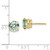 Image of 8mm 14K Yellow Gold 7mm Round Checker-Cut Green Quartz Earrings