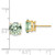 Image of 9mm 14K Yellow Gold 8mm Round Checker-Cut Green Quartz Earrings