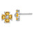 Image of 9mm Sterling Silver Rhodium-plated Citrine Flower Post Earrings