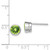 Image of 7mm Sterling Silver Rhodium-plated Peridot Circle Stud Earrings Image of 7mm Sterling Silver Rhodium-plated Peridot Circle Stud Earrings