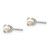 3mm 14k White Gold 3.5mm Freshwater Cultured Pearl Stud Earrings