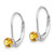 Image of 13mm 14k White Gold 4mm Round November/Citrine Leverback Earrings