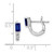 Image of 12mm Sterling Silver Rhodium-plated Sapphire Hinged Hoop Earrings
