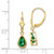 Image of 26mm 14K Yellow Gold 8x5mm Pear Mount St. Helens Leverback Earrings