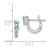 Image of 12mm Sterling Silver Rhodium-plated Aquamarine Hinged Hoop Earrings