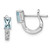 Image of 12mm Sterling Silver Rhodium-plated Aquamarine Hinged Hoop Earrings