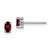 Image of 5mm Sterling Silver Rhodium-plated 5x3mm Oval Garnet Post Earrings