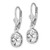 Image of 28mm Sterling Silver Rhodium-plated 8x6mm Oval CZ Leverback Earrings