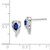Image of 11mm Sterling Silver Rhodium-plated Diamond & Sapphire Post Earrings