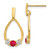 Image of 22mm 10k Yellow Gold Ruby and White Sapphire Post Dangle Earrings