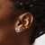Image of 8mm Sterling Silver Rhodium-plated Diamond & Sapphire Heart Earrings