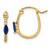 Image of 15mm 10k Yellow Gold 1/20ctw Diamond and Sapphire Hinged Hoop Earrings