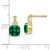 Image of 13mm 10k Yellow Gold Checkerboard Created Emerald and Diamond Earrings