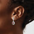 Image of 24mm Sterling Silver Rhodium-plated Garnet and Diamond Dangle Earrings