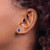 Image of 9.6mm Sterling Silver Rhodium-plated Create Sapphire Oval Post Earrings