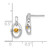 Image of 14mm Sterling Silver Rhodium-plated Citrine Birthstone Vibrant Earrings