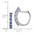 Image of 20mm Sterling Silver Rhodium-plated Oval Tanzanite Hinged Hoop Earrings