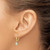 Image of 23mm 14K Yellow Gold 6x4 Oval Bezel April/White Topaz Leverback Earrings
