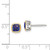 Image of 6.5mm Sterling Silver w/ 14K Accent Created Sapphire Square Stud Earrings