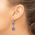 Image of 40mm Sterling Silver Rhodium-plated Diamond and Amethyst Dangle Earrings
