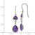 Image of 40mm Sterling Silver Rhodium-plated Diamond and Amethyst Dangle Earrings