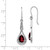 Image of 40mm Sterling Silver Rhodium-plated CZ and Garnet Shepherd Hook Earrings