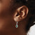 Image of 26mm Sterling Silver Rhodium-plated Diamond/Lab Created Emerald Earrings