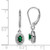 Image of 26mm Sterling Silver Rhodium-plated Diamond/Lab Created Emerald Earrings