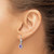 Image of 28mm Sterling Silver Rhodium-plated 7x5mm Oval Amethyst Leverback Earrings