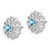 Image of 15mm Sterling Silver Rhodium-plated Blue Topaz Studs with Earrings Jackets