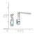 Image of 10mm Sterling Silver Rhodium-plated Diamond & Aquamarine Oval Post Earrings