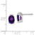 Image of 10mm Sterling Silver Rhodium-plated Oval Amethyst and Diamond Post Earrings