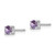 Image of 4mm Sterling Silver Rhodium-plated 4mm Round Rhodolite Garnet Post Earrings