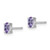 Image of 5mm Sterling Silver Rhodium-plated 5x3mm Oval Rhodolite Garnet Post Earrings