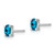 Image of 5mm Sterling Silver Rhodium-plated 5x3mm Oval Swiss Blue Topaz Post Earrings
