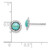 Image of 8mm Sterling Silver Rhodium-plated Created Simulated Turquoise Post Earrings