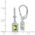 Image of 26mm Sterling Silver Rhodium-plated 7x5 Emerald-cut Peridot Leverback Earrings