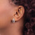 Image of 14mm Sterling Silver Rhodium-plated Lab Created Ruby Birthstone Vibrant Earrings