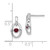 Image of 14mm Sterling Silver Rhodium-plated Lab Created Ruby Birthstone Vibrant Earrings