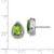 Image of 14mm Sterling Silver Rhodium-plated Polished Simulated Peridot & CZ Post Earrings