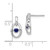 Image of 14mm Sterling Silver Rhodium-plated Created Blue Sapphire Birthstone Vibrant Earrings
