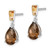 Image of 18mm Brilliant Gemstones Sterling Silver with 14K Accent Rhodium-plated Smoky Quartz and Citrine Earrings