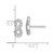 Image of 5.11mm Sterling Silver Rhodium-plated Polished CZ Infinity Post Earrings QE14994