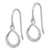 Image of 24mm Sterling Silver Rhodium-plated with CZ Infinity Shepherd Hook Earrings QE11082